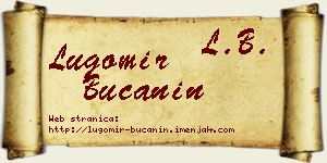 Lugomir Bučanin vizit kartica